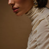 Large Bicolor Square Revolution Earring