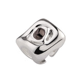 Large Bicolor Square Revolution Ring