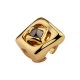 Large Bicolor Square Revolution Ring
