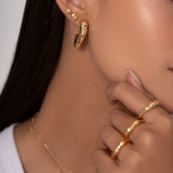 Small Blend Organic Hoop Earring